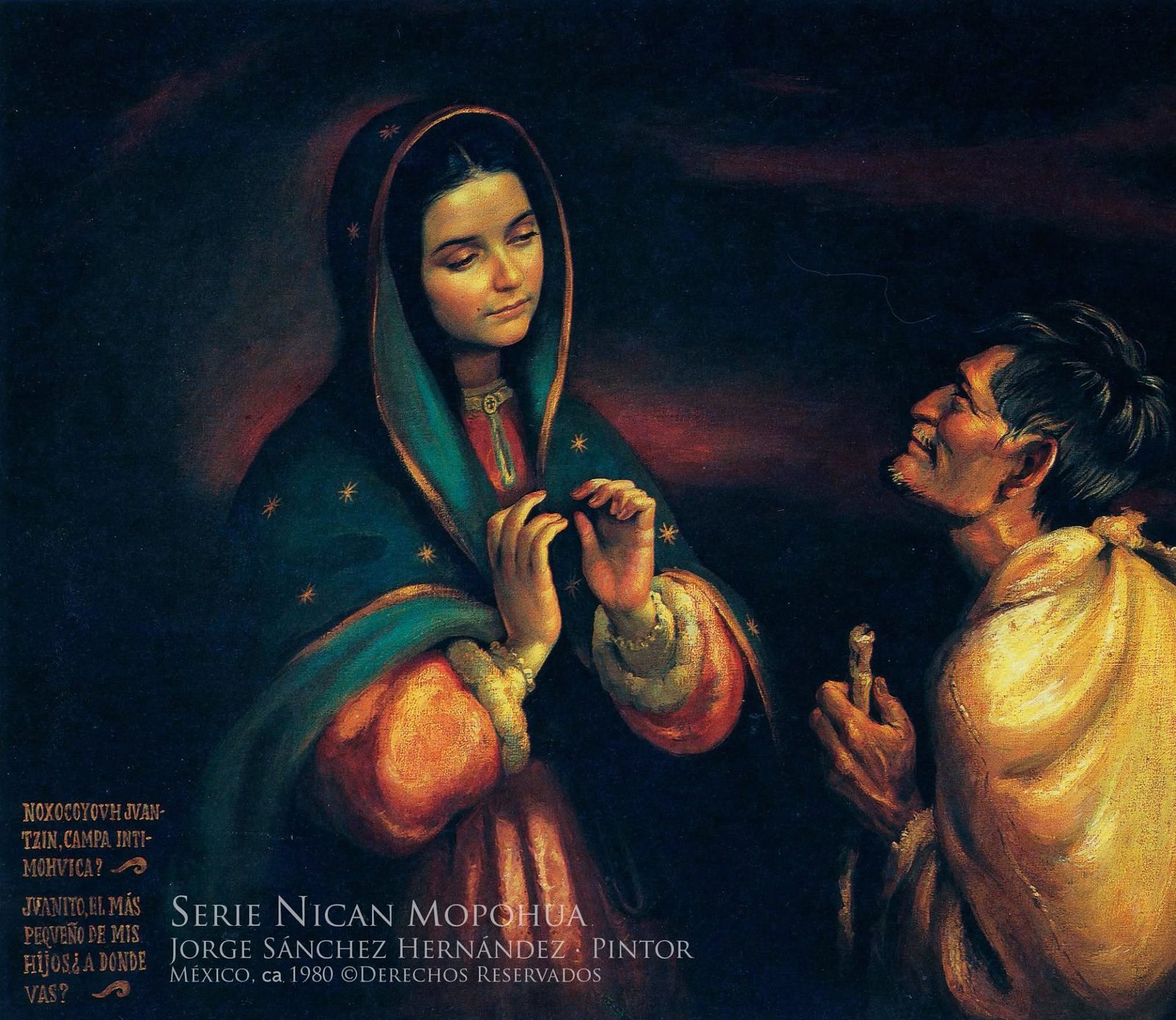 La Virgen y Juan Diego — Óleo sobre tela, 1980